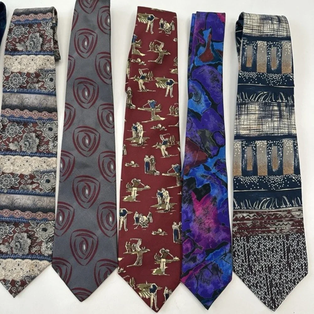 Lot‎ of 7 Assorted Men's Neck Ties Silk Made In USA & Italy Designer